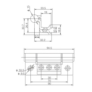 Bisagras de aluminio <span class=keywords><strong>Bisagra</strong></span> de ventana de persiana de puerta - Product Image 2
