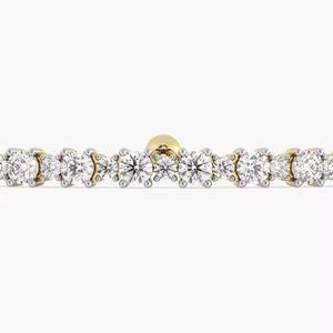 Jolie coupe ronde élégante diamant inspiré Twist Moissanite Bracelet et accessoire bracelet pour femme - Product Image 2