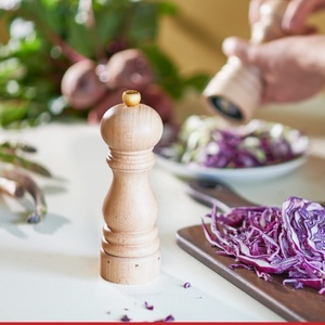 Moulin à sel et à poivre en bois naturel réglable pour la cuisine, ensemble de moulins à sel et à poivre en bois, accessoires de cuisine en bois - Product Image 5