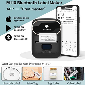 Phomemo M110 thermique sans fil étiquette imprimante autocollant Mini imprimante code à barres Bluetooth étiquette fabricant étiquette de prix imprimantes application gratuite - Product Image 2
