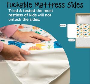 Imbottitura letto in morbido cotone lavabile lettino materasso con protezione antiperdite portatile per neonato - Product Image 2