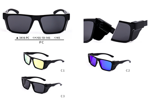 LMAMBA 3416 Gafas de Sol de Seguridad Retro Personalizadas de Alta Calidad con Protección Removible Ansi Z87.1, Lentes de Espejo Cuadradas para Hombre y Mujer 2025 - Product Image 3