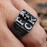 Bague Tressée en Acier Inoxydable Style Vintage Punk Gothique Effet Délavé, Plaqué Argent Antique, Accessoire Moto Personnalisé pour Hommes Motards
