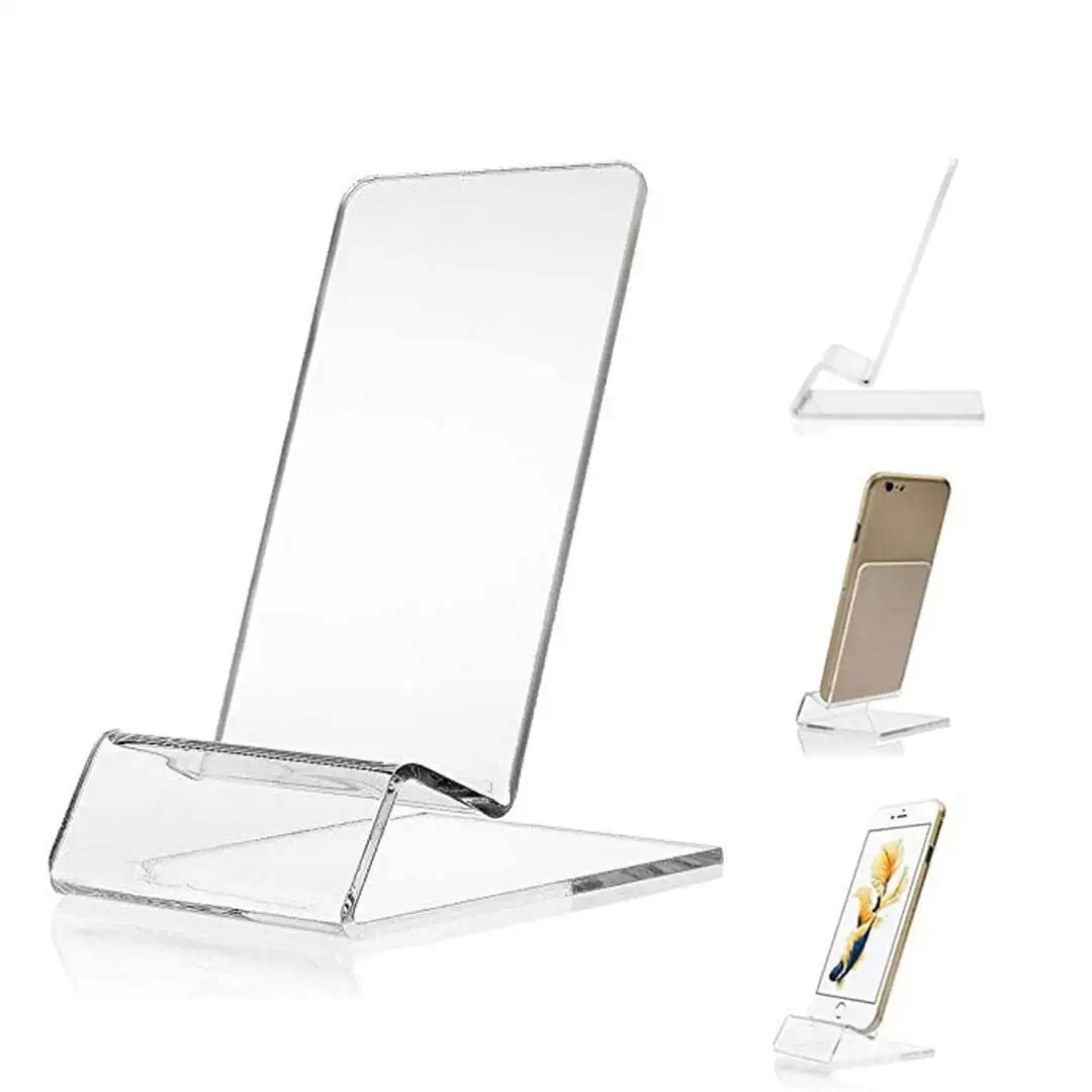 Offre spéciale Vente en gros Acrylique transparent personnalisé Support de présentoir pour téléphone portable Support pour téléphone portable