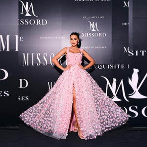 slim fit dress slacks Champagne High Neck Tulle Lace Long Prom Dress, Champagne Graduation Dress US 12 / Champagne main image 1