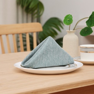 Tùy Chỉnh Cotton Linen Khăn Ăn Thân Thiện Với Môi Ưa Thích Bàn Đám Cưới Vải Lớp Phủ Bán Buôn Handmade Có Thể Giặt Bữa Ăn Tối Trang Trí Nội Thất Khăn Ăn - Product Image 3