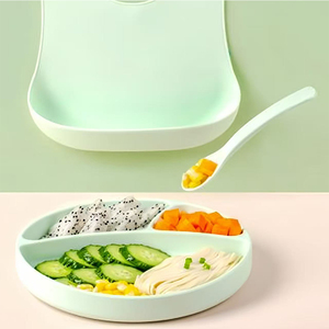 Ensemble d'alimentation pour bébé en silicone de qualité alimentaire Refine Factory, sans BPA, avec bavoir souple, assiette incassable, bol antidérapant et cuillère sûre - Product Image 6