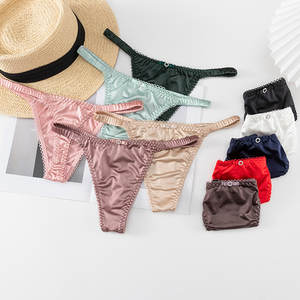 Low MOQ Damen Sexy Satin Eisse ide Frau Elastische Unterwäsche Nahtlose Spitze Höschen Damen Höschen Slips - Product Image 3