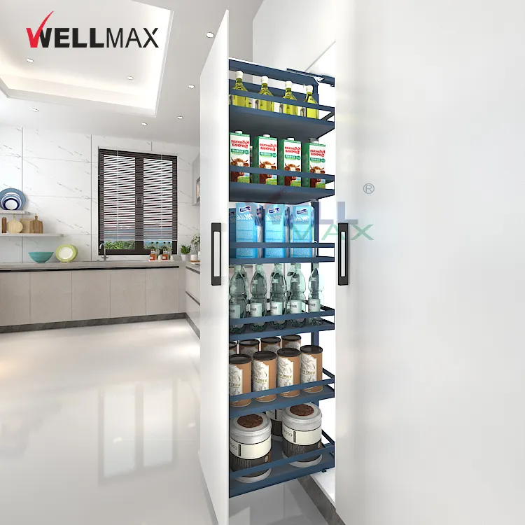 Wellmax cao Tủ lưu trữ kéo ra phụ kiện nhà bếp đựng thức ăn đơn vị nhà bếp Giỏ Chức năng phụ kiện của phần cứng lưu trữ