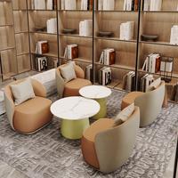 Ensemble de canapés modernes, simples et incurvés, réglables, pour villa, hall d'hôtel et bureau - Matériel en tissu, rembourrage en éponge