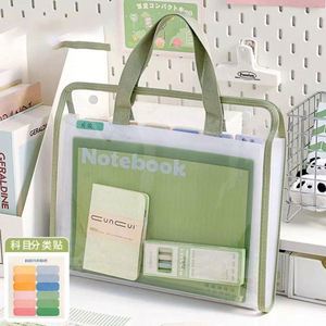 Porte-documents accordéon A4 exclusif pour étudiants, transparent, avec fermeture à pression, grande capacité, pour le rangement des papiers d'examen et des documents - Product Image 3