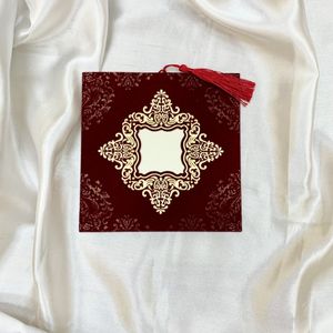 Cartes d'invitation de mariage en velours de luxe à thème Amour, faites à la main avec dorure à chaud et estampage or, vente en gros à bas prix - Product Image 6