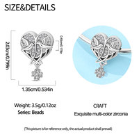 Bracelet en argent sterling 925 de haute qualité, perles personnalisées DIY, pendentif ballon d'air, breloques cœur rose, bracelet DIY, cadeau de bijoux