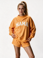 Sweat-shirt à col montant édition limitée pour femme 2026, coupe oversize courte, pour adolescentes, ample, à manches longues, pour l'hiver