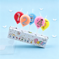Bougies d'anniversaire numérotées 0-9, sans fumée, colorées, pour gâteau, personnalisables, imprimables, ballons, décoration de fête du Nouvel An pour la maison