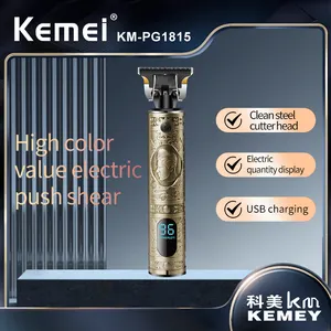 Kemei Professional 1500mAh wiederauf ladbare elektrische Klinge Barts ch neider KM-PG1815 Haars chneide maschine Set Männer Haars ch neider Clipper