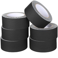 Ruban adhésif gaffer noir non réfléchissant, thermocollant, en tissu, mat, inscriptible, imperméable, résistant à la chaleur, écologique, facile à déchirer, pour scène