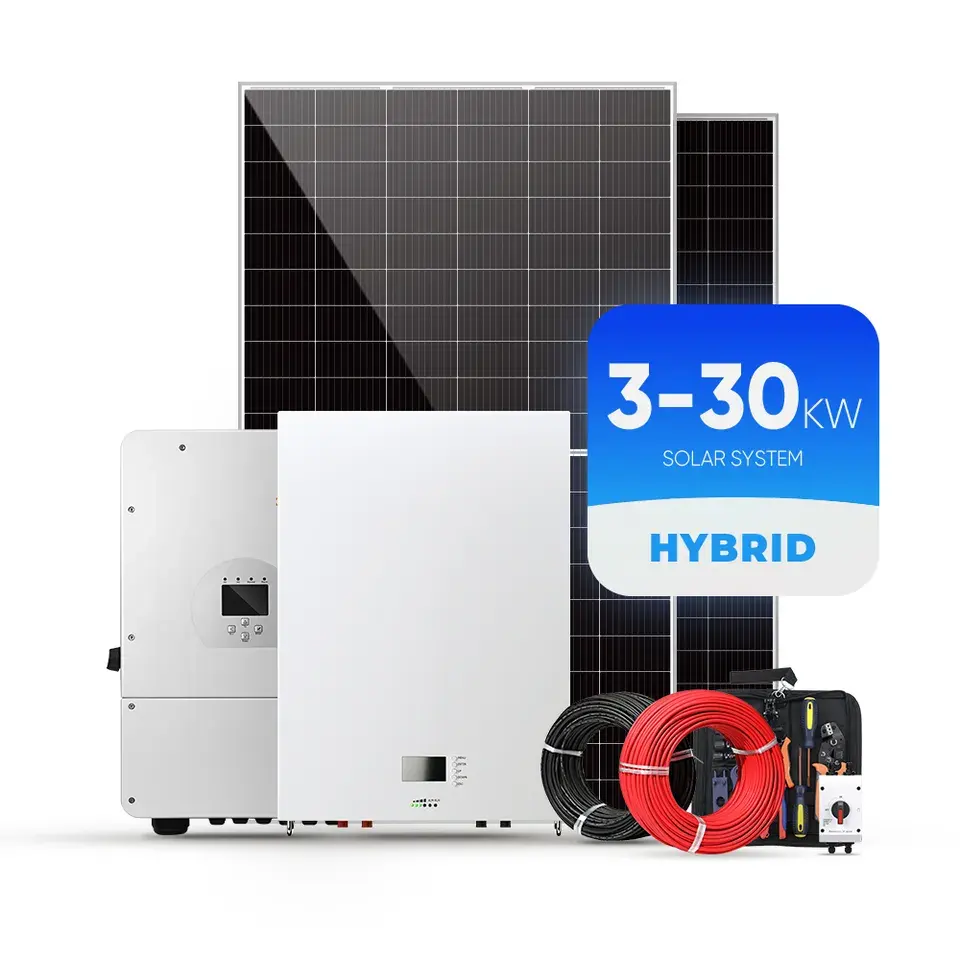 Çin endüstriyel Mini güneş paneli sistemi 1KW 15KW Off-Grid güç enerji ev açık uygulama için 1000W yük gücü