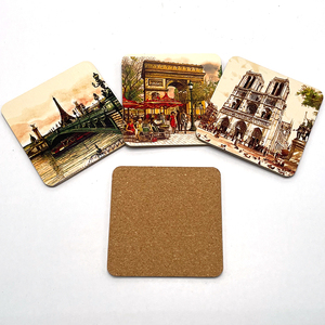 تخصيص ، الوقايات الشراب الفلين MDF التسامي الفراغات 4 حزم السياحية الحصير والوسادات التذكارية - Product Image 5