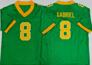 เสื้อเจอร์ซีย์ฟุตบอลอเมริกันแบบเย็บติดกัน ระบายอากาศได้ดี รุ่น 2026 Oregon Duck หมายเลข 5 Dante Moore และหมายเลข 8 Dillon Gabriel สำหรับกีฬาในวิทยาลัย - Product Image 5