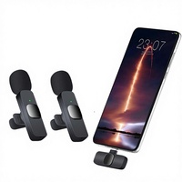 Microphone Lavalier Sans Fil K8K9 Plug-and-Play Exclusif Transfrontalier pour Diffusion en Direct (Un-à-Deux) avec Réduction de Bruit SNR de 70 dB