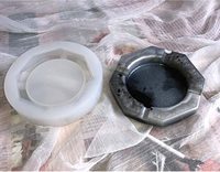 Kit d'outils de moulage manuel en cristal transparent pour la décoration de bureau et de maison, kit de moules en résine époxy silicone pour l'artisanat DIY