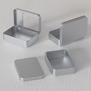 Tùy chỉnh nhỏ kim loại thủ công cầm tay rỗng hộp mini bản lề tin với <span class=keywords><strong>USB</strong></span> Huy hiệu cáp có thể tái chế cho nến và dán - Product Image 3