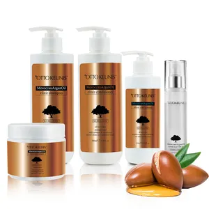 Vente en gros de marque privée OTTO KEUNIS marque huile d'argan hydratant shampooing et revitalisant pour cheveux lisses ensemble de soins capillaires