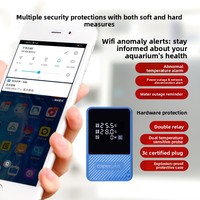 Guangteyi T1+ – Nouvelle barre chauffante rectangulaire automatique pour petit aquarium, 220V, contrôlée par WiFi, écologique, économe en énergie, PTC Quartz