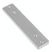 Bande de positionnement en aluminium anodisé argenté sur mesure avec trous taraudés, usinée CNC