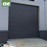 Puerta de Garaje Seccional de Acero Estilo Europeo Negra, Aislamiento de Espuma de PU de 40 mm, Protección Contra el Viento y los Dedos, para Uso en Almacenes y Garajes