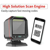 Lector de código QR manos libres para supermercado Syble, omnidireccional, 1D, 2D, escáner de código de barras de escritorio