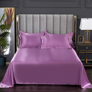 Khách Sạn Sang Trọng Bed Linen Twin Nữ Hoàng Vua <span class=keywords><strong>Comforter</strong></span> Duvet Cover Thiết Satin Tấm Lụa Bộ Đồ Giường - Product Image 2