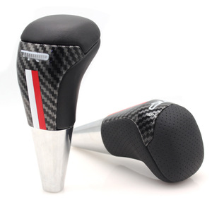 Toyota Highlander Carbon Fiber <b>Gear</b> <b>Knob</b> Black Perforated Leather Ergonomic Shift <b>Knob</b> For Toyota Tacoma Tundra - Product Image 1