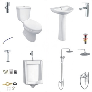 WC Moderno in Ceramica Bianca a <span class=keywords><strong>Pavimento</strong></span>, Due Pezzi, Allungato, con Scarico a Doppio Flusso Sifonico S-Trap <span class=keywords><strong>per</strong></span> Hotel - Product Image 5