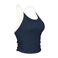 Débardeur color block en modal Lenzing doux 240 g/m² pour femme, 6 couleurs, avec coussinets intégrés, soutien-gorge de yoga sans couture, débardeur rembourré dos nageur