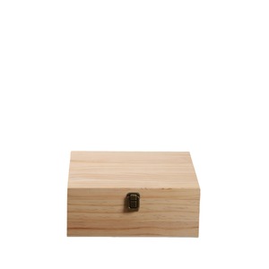 Caja de almacenamiento de joyas de madera, caja de regalo cuadrada con tapa abatible y cerrable para recuerdos de boda, embalaje general, tamaño personalizable - Product Image 5