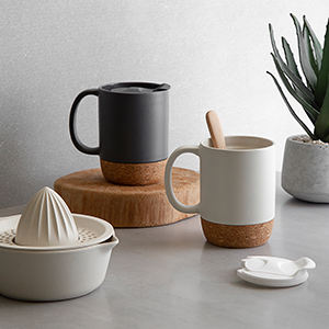 Kraff R 15 oz Café Tasses Grandes Tasses En Céramique avec Isolé Liège et Splash Preuve Couvercle Café Tasse Avec Poignée Cadeaux pour Hommes - Product Image 5