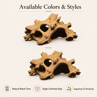 Abri pour animaux de compagnie en bois naturel pour aquarium, terrarium, personnalisation, décoration d'aquarium