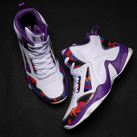 Chaussures de basketball de style sportif pour adolescents, avec empeigne en cuir, design montant et semelles antidérapantes