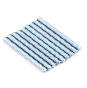 Boulon de chariot à tête plate carrée, plaqué zinc, bleu et blanc, avec écrou, classe 8.8, 10 mm, en acier au carbone ISO, <span class=keywords><strong>tige</strong></span> <span class=keywords><strong>filetée</strong></span> - Product Image 6