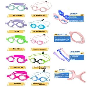 JUNHAIINS Lunettes de <span class=keywords><strong>natation</strong></span> imperméables pour enfants avec élastique de remplacement Bandeau de protection des oreilles pour enfants Anti FogUV Résistant - Product Image 5