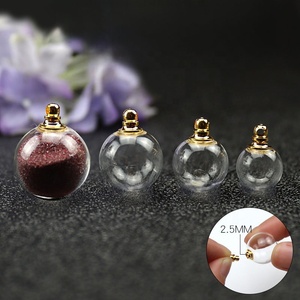 DIY brillant dans le noir pressé fleur <span class=keywords><strong>s</strong></span>échée pissenlit bijoux vis ouverte 12mm 16mm cristal <span class=keywords><strong>boule</strong></span> de verre pendentif à breloque - Product Image 1