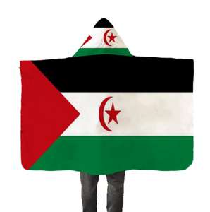 <span class=keywords><strong>Bandera</strong></span> <span class=keywords><strong>de</strong></span> la República Democrática del <span class=keywords><strong>Sahara</strong></span> Árabe, Poliéster, <span class=keywords><strong>Bandera</strong></span> Nacional, Sublimación, Logotipo Personalizado, Chal con Capucha para Interiores y Exteriores - Product Image 1