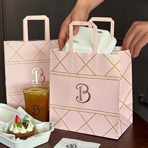 Sac en papier kraft de qualité alimentaire personnalisé pour desserts, pain, emballage à emporter, sac en papier pour pâtisserie imprimé avec votre propre logo - Product Image 3