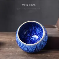 Ensemble de tasses à thé Kung Fu changées au four de style japonais petite tasse principale en céramique avec bol en porcelaine à dégustation unique d'oeuf de dragon