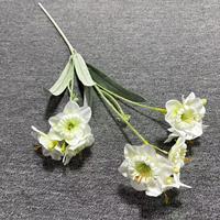 Fleur de narcisse artificielle en latex à 8 têtes, toucher réel, pour la décoration de la maison, des mariages et des hôtels - Vente en gros à prix réduit