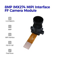 Module de caméra 4K 8MP à prix d'usine Hampo, capteur CMOS IMX274 1/2.5" F/2.0, grand angle 130 degrés, MIPI, mise au point fixe, Plug & Play, 40x22mm