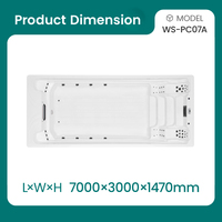 MEXDA Vente Flash Piscine Extérieure Personnalisée pour Adultes 7m WS-PC07A-T