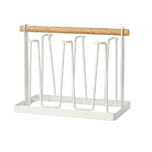 Organizador de cocina, soporte de Metal para secado de tazas, estante de secado con 6 ganchos y bandeja de drenaje - Product Image 1